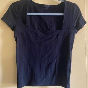 Black Square-neck Shirt